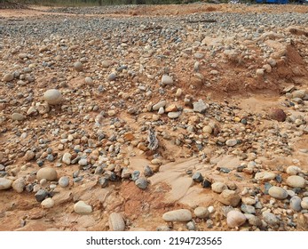 Rocky Soil Eroded By Water