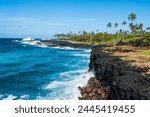 Rocky south coast near the Alofaaga blowholes on the south of Savaii, Samoa, South Pacific, Pacific