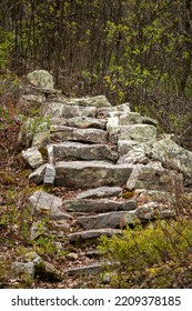 Rocky Steps On Top Of Pennsylvania Mountain