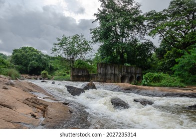 Rocky Stream At Manjal Paade, Mangalore, India