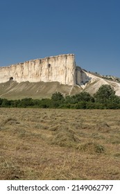 Rocky Wall. White Rock In Crimea.