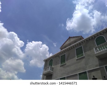 rococo architecture with blue sky 