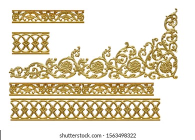 Rococo Italian pattern frame border, vintage modern borders, border design grunge banner pattern, certificate. Wedding border. Wedding ornament. isolated on white background. This has clipping path. - Shutterstock ID 1563498322