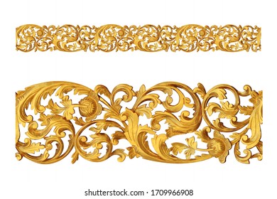 Rococo pattern frame border, vintage modern borders, border design grunge banner pattern, certificate. Wedding border. Wedding ornament. isolated on white background. This has clipping path. - Shutterstock ID 1709966908