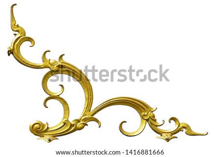 Rococo Thai pattern frame border, vintage modern borders, border design grunge banner pattern, certificate. Wedding border. Wedding ornament. isolated on white background. This has clipping path.