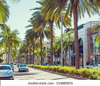 Rodeo drive on a sunny day, California
