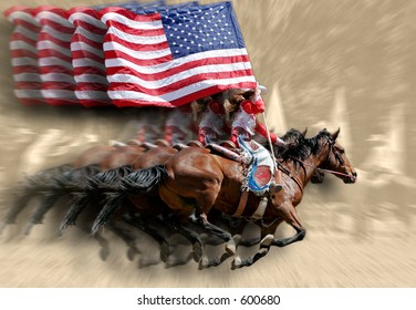 329 Cowgirl On Horse Flag Images, Stock Photos & Vectors | Shutterstock