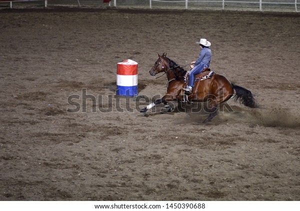 rodeo riders in action trying to stay in saddle.