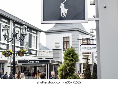Roermond, Netherlands 07.05.2017 Logo of Polo Ralph Lauren Store in the Mc Arthur Glen Designer Outlet shopping area