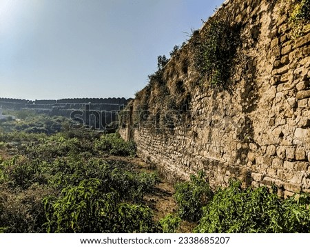 The Rohtas Fort in Pakistan, Fortress walls, forest, stone walls, trees, nature, wall
