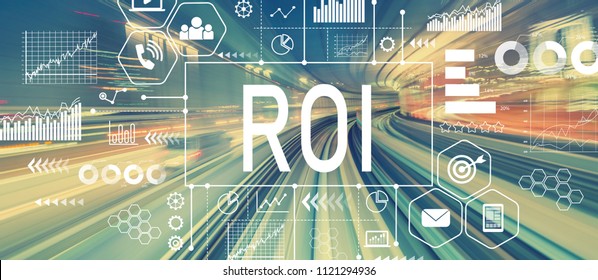 ROI With Abstract High Speed Technology POV Motion Blurred Image