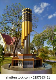 Roi Et, Thailand, 18 May 2022, Vote Tower Roi Et At Bueng Plan Chai Health Park, Roi Et Province.