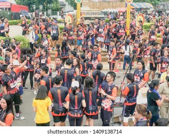 Roi Et, THAILAND- MAY 26 2019:Running For Charity And For Public Health District In The District Suvarnabhumi  Province Roi-ET