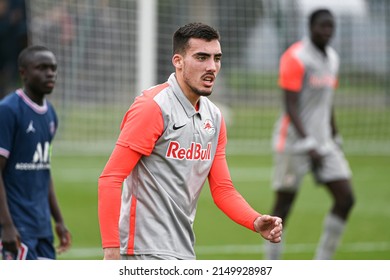 Roko Simic During A U19 Football Match Between Paris Saint Germain (PSG) And RB Salzburg (FC) On March 16, 2022 In Saint-Germain-en-Laye, France.