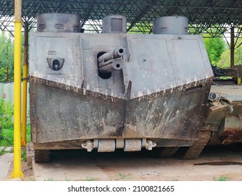 ROKYCANY, CZECH REPUBLIC - SEPTEMBER 11, 2021: Tank Saint-Chamond. Famous French Armored Vehicle From First World War.