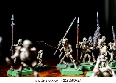 Rol Playing Game Miniature Of Table Top Game Hammer Of War And Strategy Game Of A Undead Zombie Army And Graves