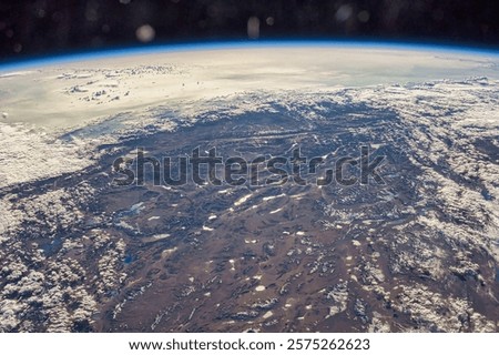 Role of space exploration in advancing technology. Stunning blue sunrise over earth from space showcasing the planet s serene beauty in realistic view. Elements of this image furnished by NASA