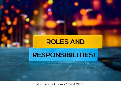 Roles and Responsibilities! on the sticky notes with bokeh background - Shutterstock ID 1428873440