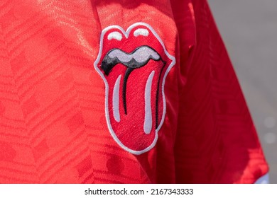 Roling Stones Logo On A Jacket At Amsterdam The Netherlands 13-6-2022