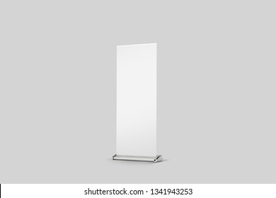 Roll up Banner Mock up with grey color background. - Shutterstock ID 1341943253