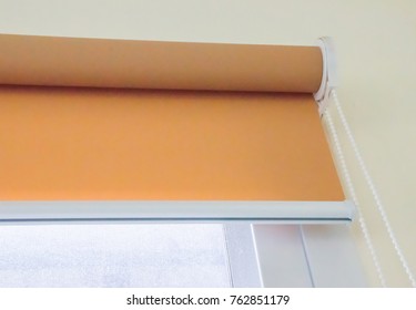 Roll Blinds With Yellow Sunscreen.
