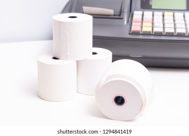 Roll Of Cash Register Paper Receipt