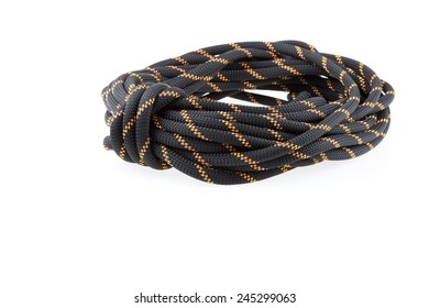 Roll Of Climbing Rope Isolated On White