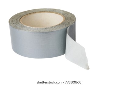 Roll Of Duck Or Duct Tape On The White Background