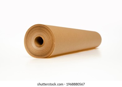 A Roll Of Folded Brown Silicone Parchment Baking Paper