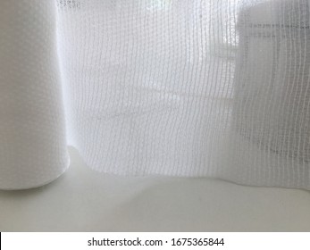 Roll Gauze With See Through Medical Jar With Copy Space