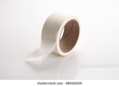 Roll Of Masking Tape On White

