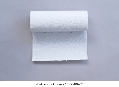  Roll Of Paper Towels On Table, Top View