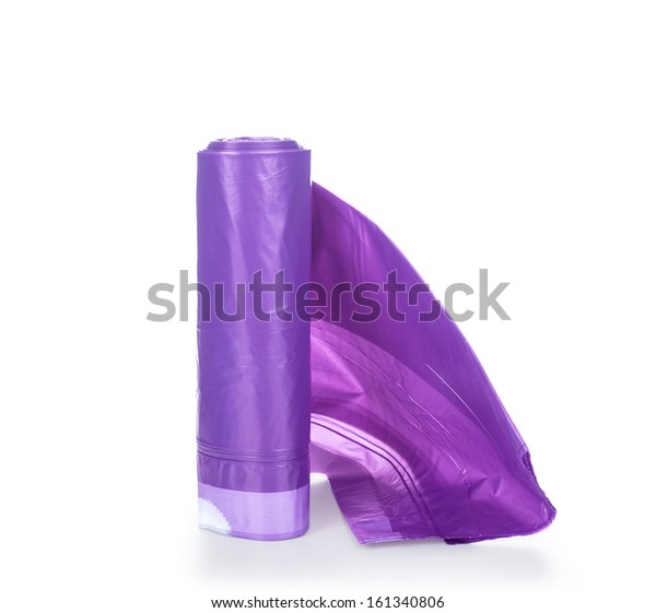 purple garbage bags
