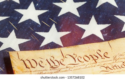 Roll Vintage Us Constitution Patriotism Fourth Stock Photo 1357268102 ...