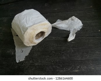 wet toilet paper