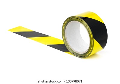 Roll Of Yellow And Black Caution Tape