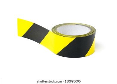 Roll Of Yellow And Black Caution Tape