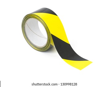 Roll Of Yellow And Black Caution Tape