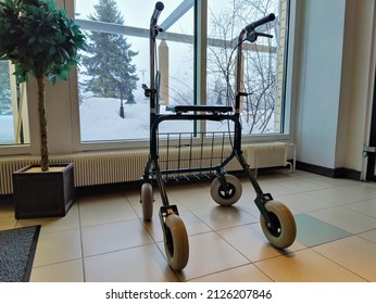 Rollator Inside Nursing Home. No People.