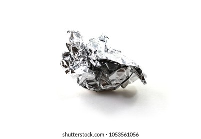 Rolled Up Ball Of Shiny Tin Foil