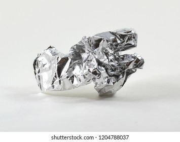 Rolled Up Ball Of Shiny Tin Foil