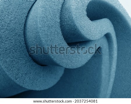rolled foam sponge blue color.  foam sponge rubber texture sheet