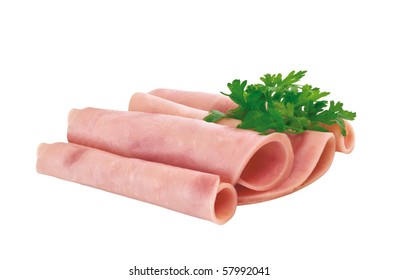 Rolled Ham Isolated