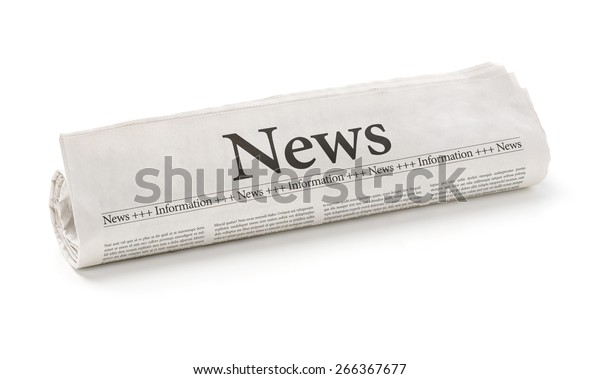 Rolled Newspaper Headline News Stock Photo 266367677 | Shutterstock