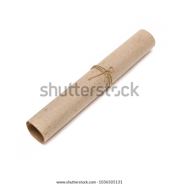 Rolled Scroll Paper Page Isolated On Stock Photo 1036505131 | Shutterstock