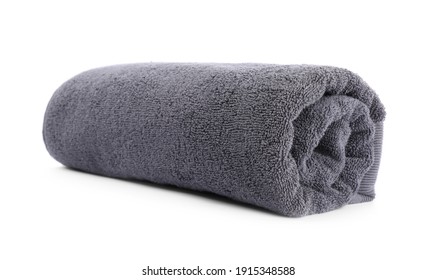 Rolled Soft Terry Towel Isolated On White