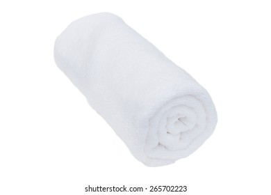 Rolled Towel Isolated On White Background