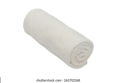 Rolled Towel Isolated On White Background