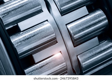 roller bearings on white background, blank for creativity close-up selective focus - Powered by Shutterstock