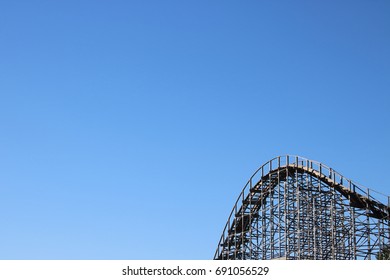 Roller Coaster with Blue Sky